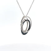 14k White Gold .45ct G SI1 Round White and Blue Diamond Pendant Preloved Bella Bleu Effy